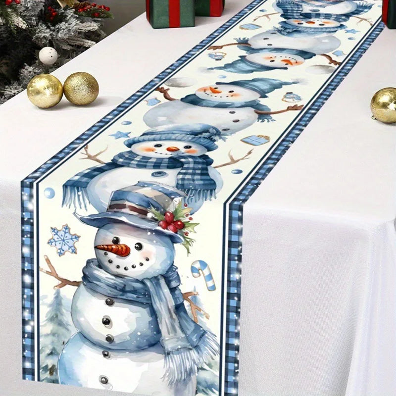 Christmas Table Runner 33×180cm, Merry Christmas Holiday Table Decor, Festive Xmas Table Cover for Home, Party, New Year 2027 & Seasonal Celebrations