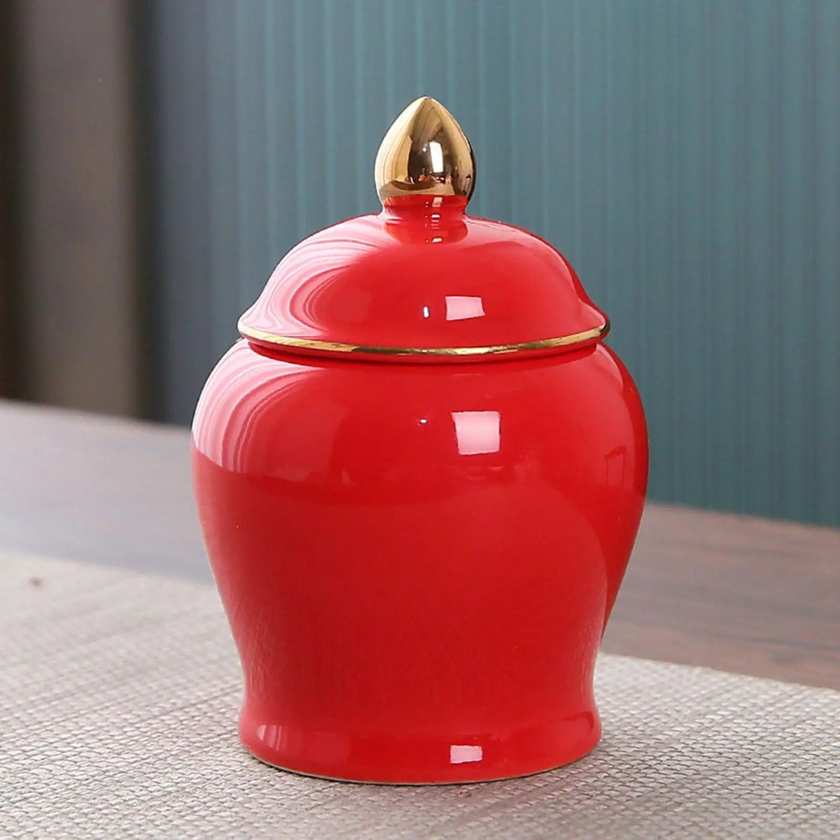 Ceramics Airtight Kitchen Canisters Polished Tea Canister Food Storage Jar for Sugar Kitchen Storage Canister Jar Tea Coffee