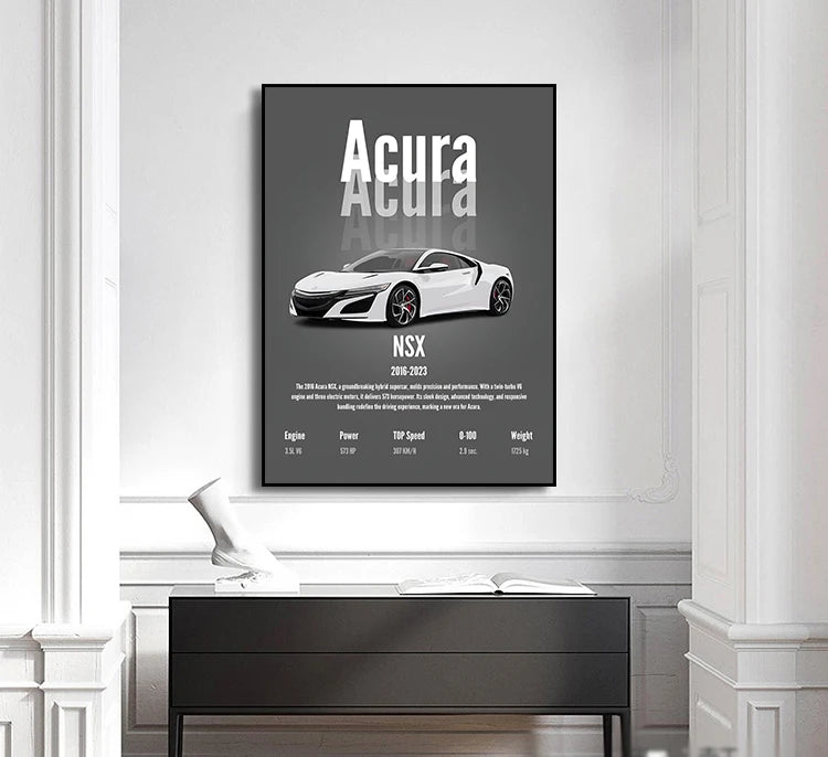 Classic Simple Wall Art Japan Cars Luxury Esthetics Super Sports Car HD Canvas Print Poster Home Living Room Bedroom Decoration