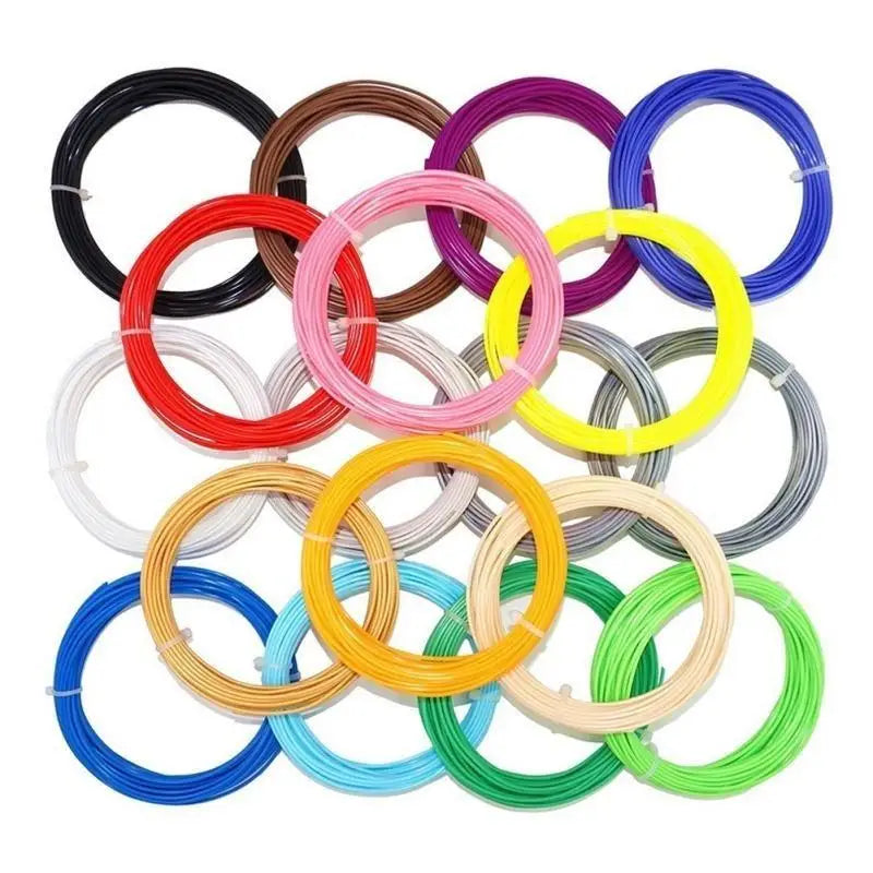 1.75mm ABS/PLA 3D Printing Pen Filament – 5m Modeling Refill for 3D Drawing Pens, Random Color
