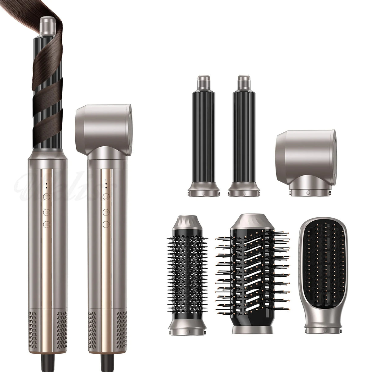 Professional 7 in 1 Air Flow Hair Styler Volumizer Brushes Negative Ionic Curler Dryer Blower BLDC Hair Dryer Salon Equipment