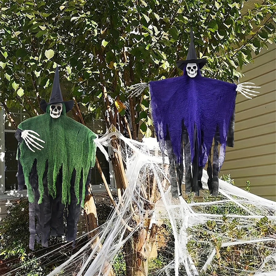 Halloween Hanging Skeleton Ghosts Decor Halloweens Skeleton Flying Ghost Haunted Haunted House Prop Party Decorations