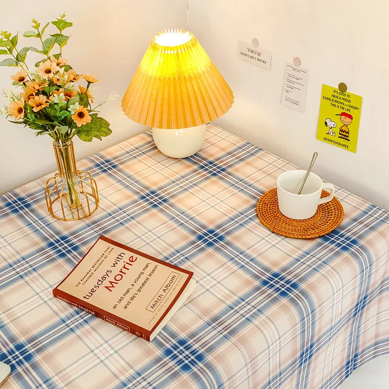 Waterproof Oil-Proof Table Cover – Plaid & Wavy Pattern PEVA-Style Plastic Tablecloth for Dining, Party, BBQ & Outdoor Use