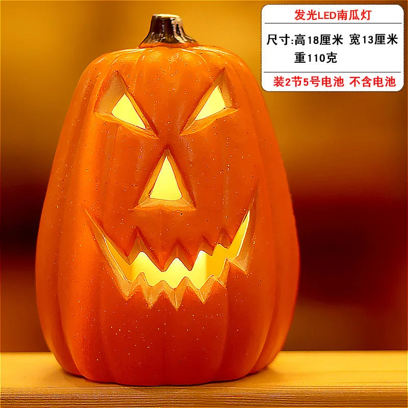 1Pc Decorative Pumpkin Halloween Props Lantern Decor Pumpkin Decoration Pumpkin Light Outdoor Halloween Decoration