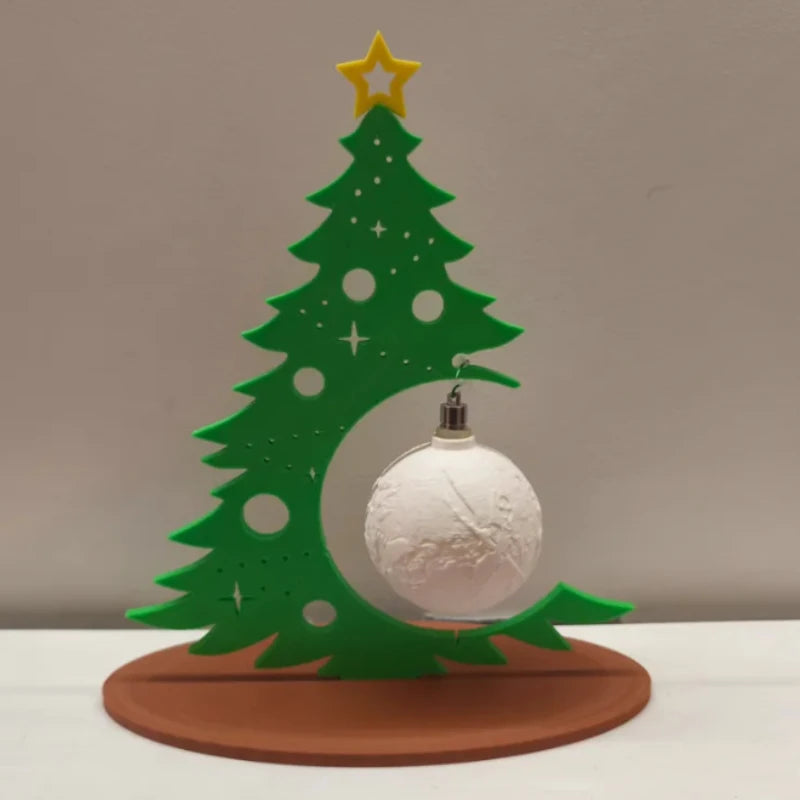 Creative Christmas Tree Tabletop Decoration, DIY Hollow Ornament Ball Design, Festive Xmas Home Decor for Party, Holiday Celebration & Gift