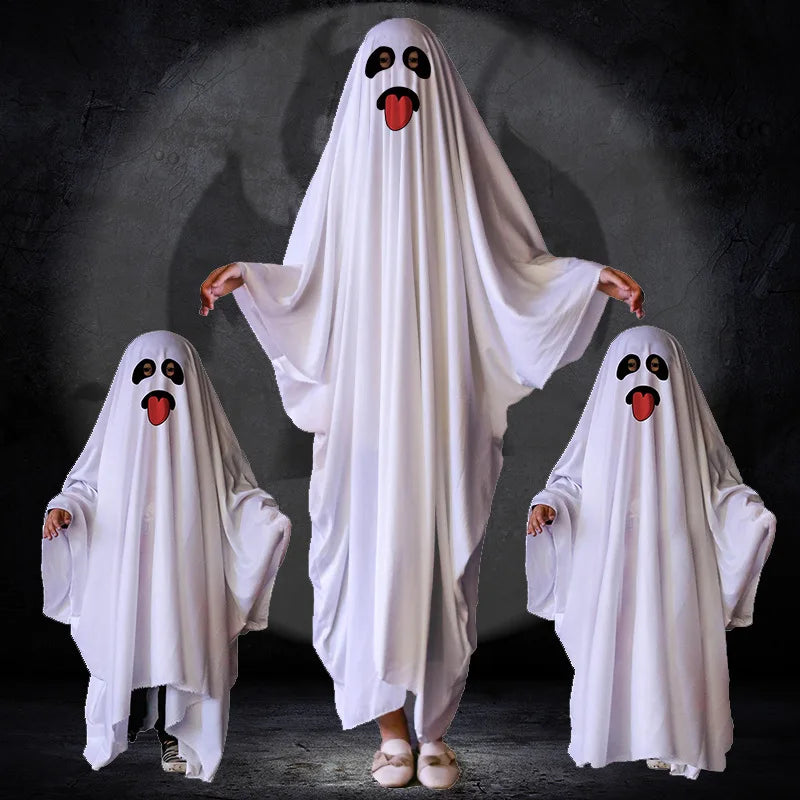 Halloween Ghost Costume, Spooky Ghost Outfit, Cosplay Fancy Dress for Halloween Party Cosplay Costume Supplies