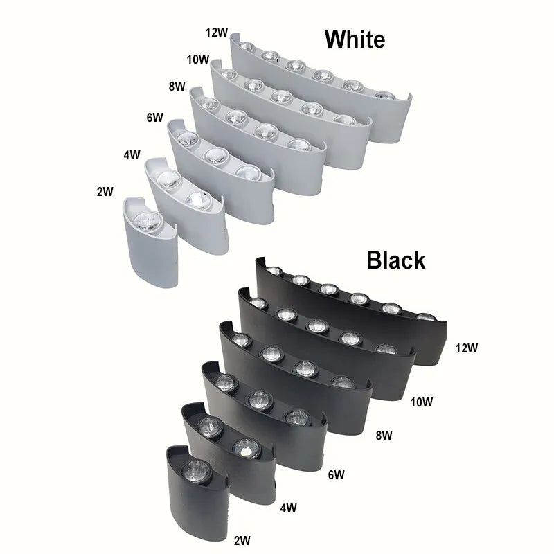 Modern LED Wall Sconce, Up & Down Wall Mount Light with Aluminum Body, 3000K/6500K Non-Dimmable Indoor Lamp for Bedroom, Living Room, Hallway & Foyer