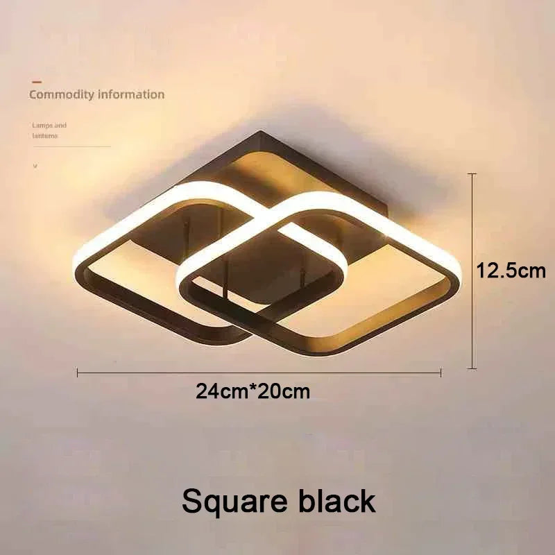 Modern LED Ceiling Light – Multi-Shape Minimalist Flush Mount Lamp with 3-Color Lighting