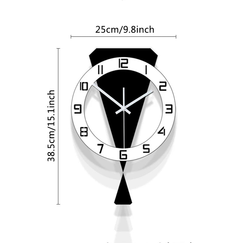 Swinging Wall Clock Living Room Luxury Home Decoration Restaurant Entrance Silent Wall Hanging Clock Living Room Decoration