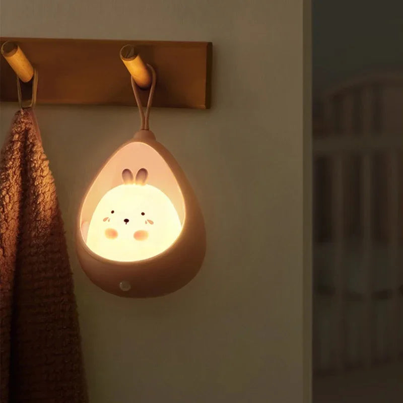 Rechargeable LED Night Light with Motion Sensor, USB Bedside Lamp with 120° Human Sensing, 3 Modes Warm Light for Bedroom, Hallway, Corridor & Table Decor