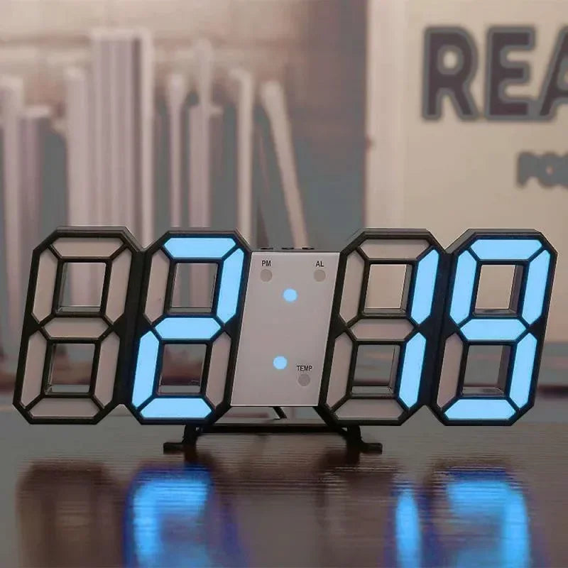 Electronic Digital Wall Clock Living Room Bedroom Decoration Decor Watches Home and Decoration Led Modern Alarm Interior Desk