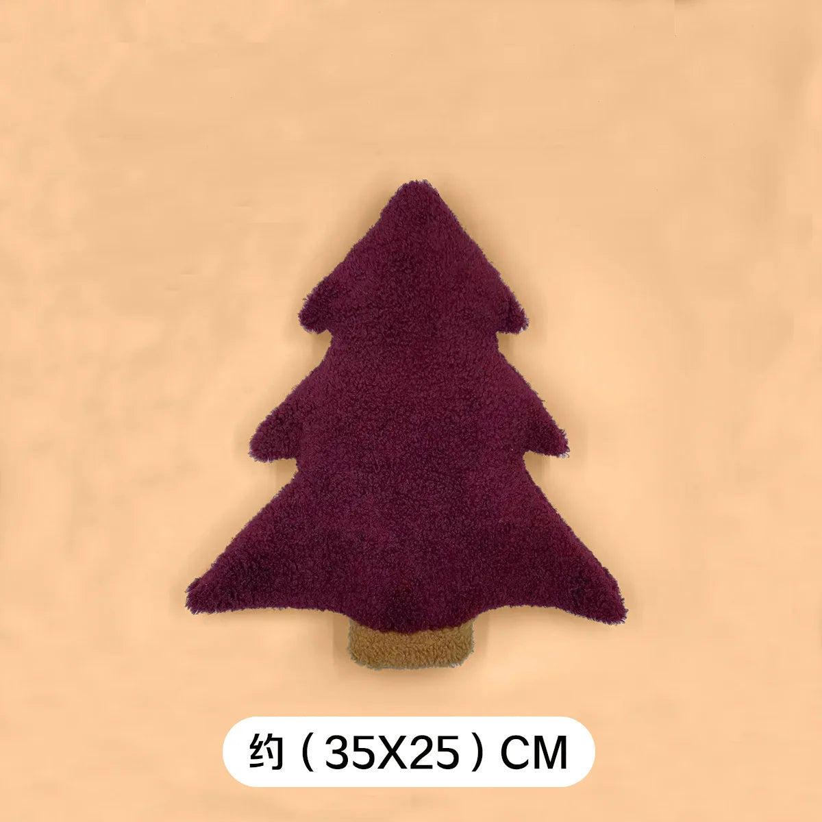 Christmas Tree Plush Pillow 30×25cm – Soft Green Xmas Throw Cushion for Sofa, Bed & Chair, Festive Holiday Home Decor & Gift