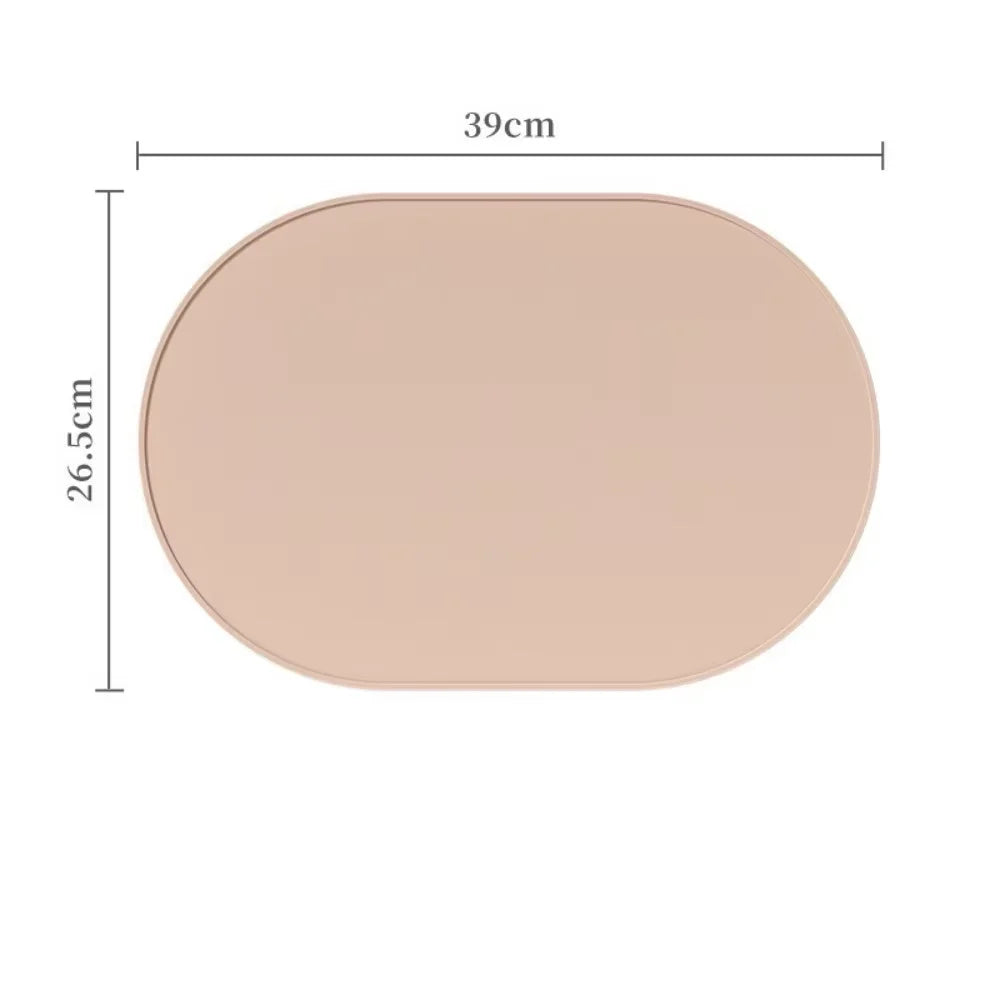 Silicone placemats, heat-resistant, reusable portable placemats, waterproof, stain-resistant and easy-to-clean silicone placemat