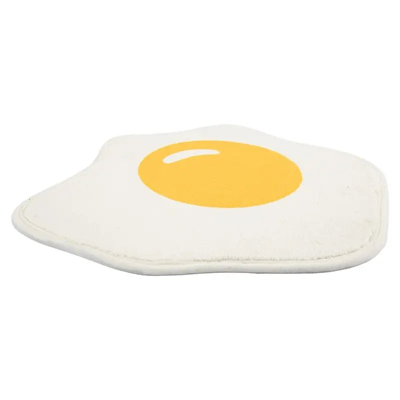 Poached Egg Rug for Kids, Cute Cartoon Floor Mat with Anti-Slip PVC Backing, Soft Polyester Suede Carpet for Bedroom, Nursery, Playroom & Home Decor