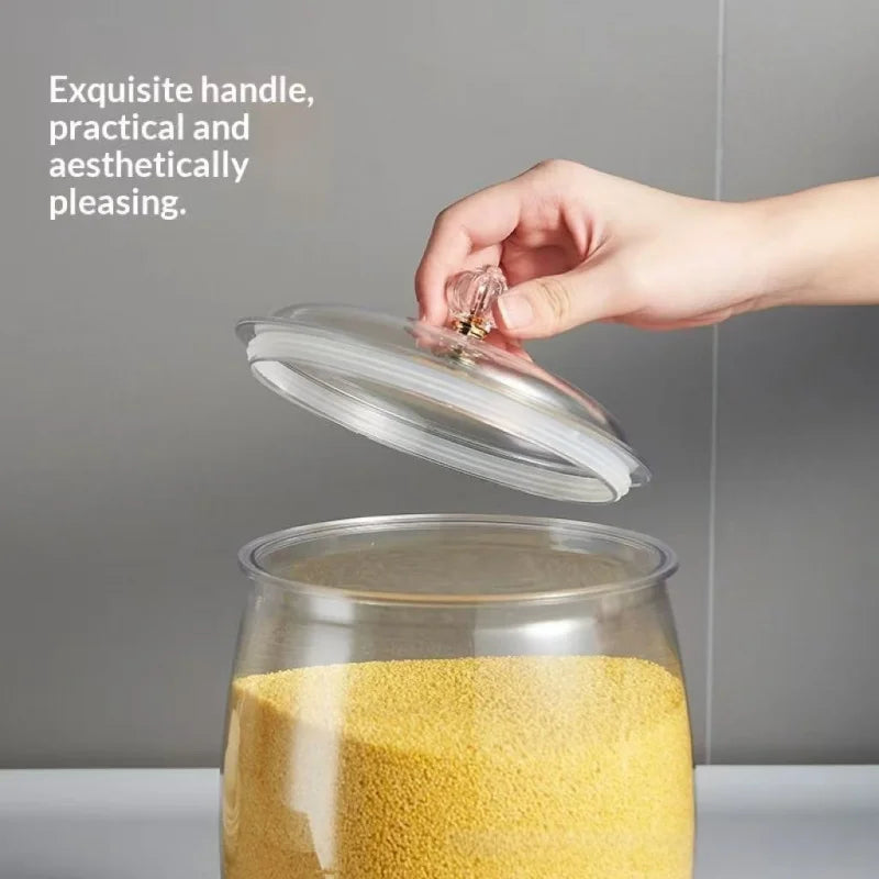 2026 Kitchen Canister Transparent Sealed Food Storage Jars Moisture-Proof Grain Tea Rice Storage for Dried Tangerine Peel