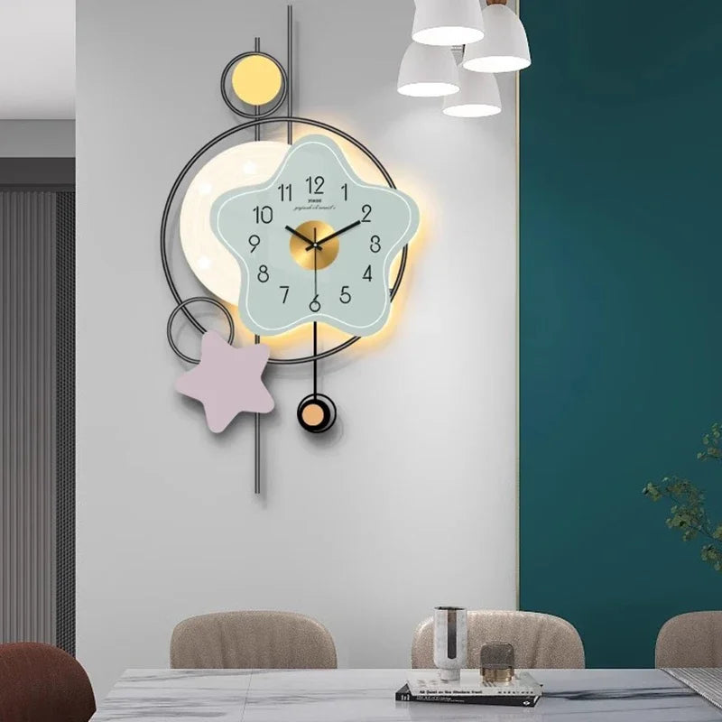 Minimalist Kitchen Clock Wall Silent Vintage Nordic Restaurant Fashion Wall Watch Bedrooms Horloge Murale Living Room Decoration