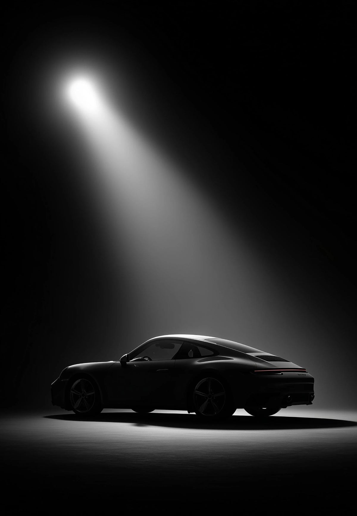 Black and White Luxury Car Racing Road Art Poster Canvas Painting Print Living Room Bedroom Entrance Bar Cafe Art Home Decor
