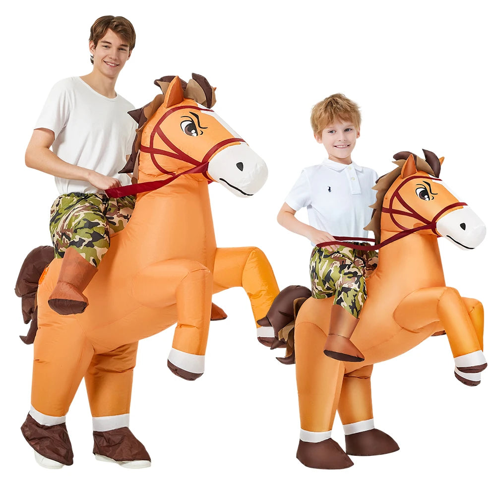 Halloween cosplay  costume, adult camouflage horse, jazz horse, animal performance costume, inflatable costume