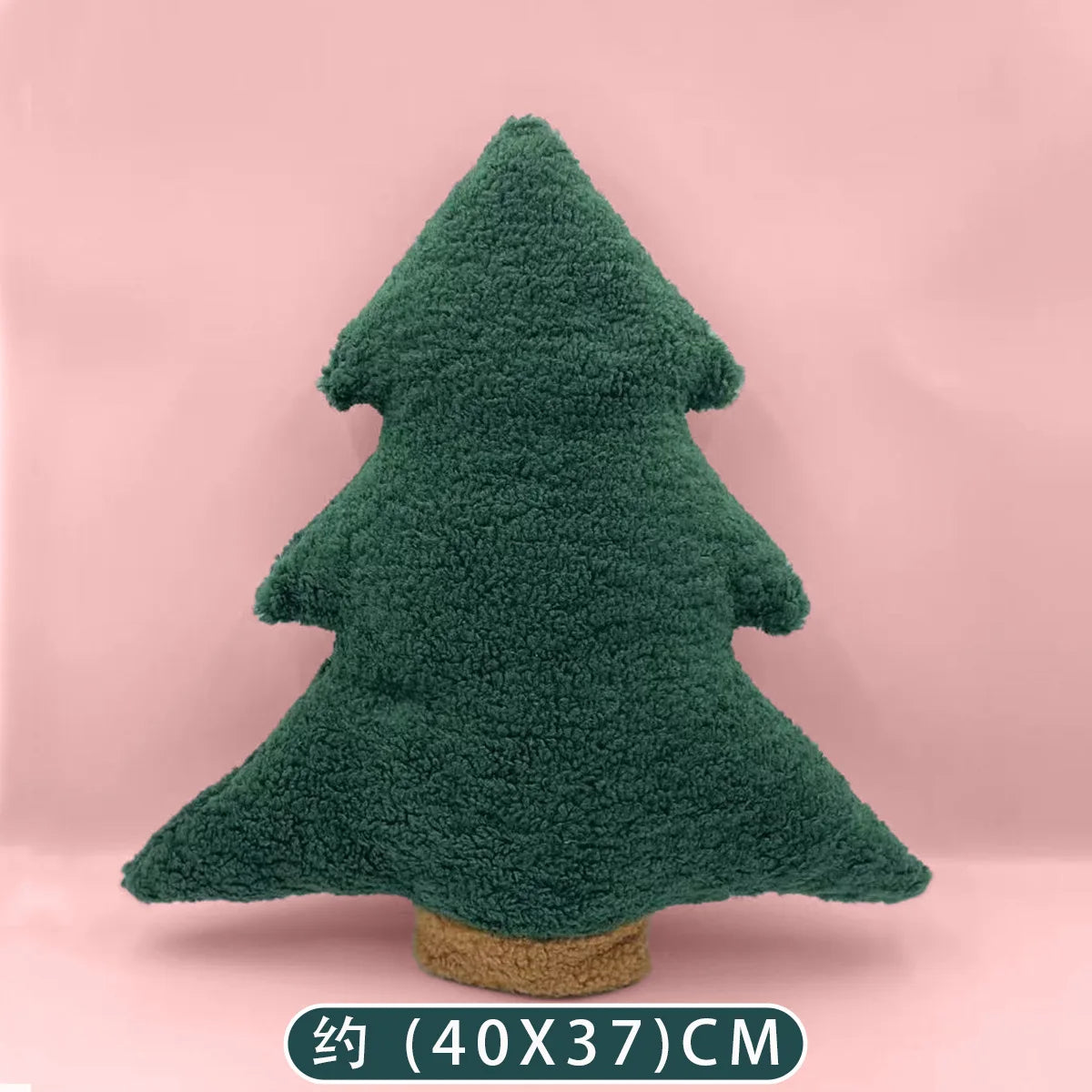 Christmas Tree Plush Pillow 30×25cm – Soft Green Xmas Throw Cushion for Sofa, Bed & Chair, Festive Holiday Home Decor & Gift