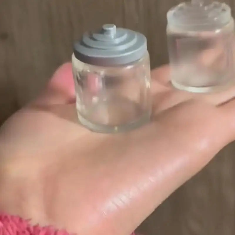 1/10Pcs 1/6 Dollhouse Mini Food Toy Sealed Can Cute And Exquisite Miniature Kitchen Glass Bottle Model With Caps DIY Accessories