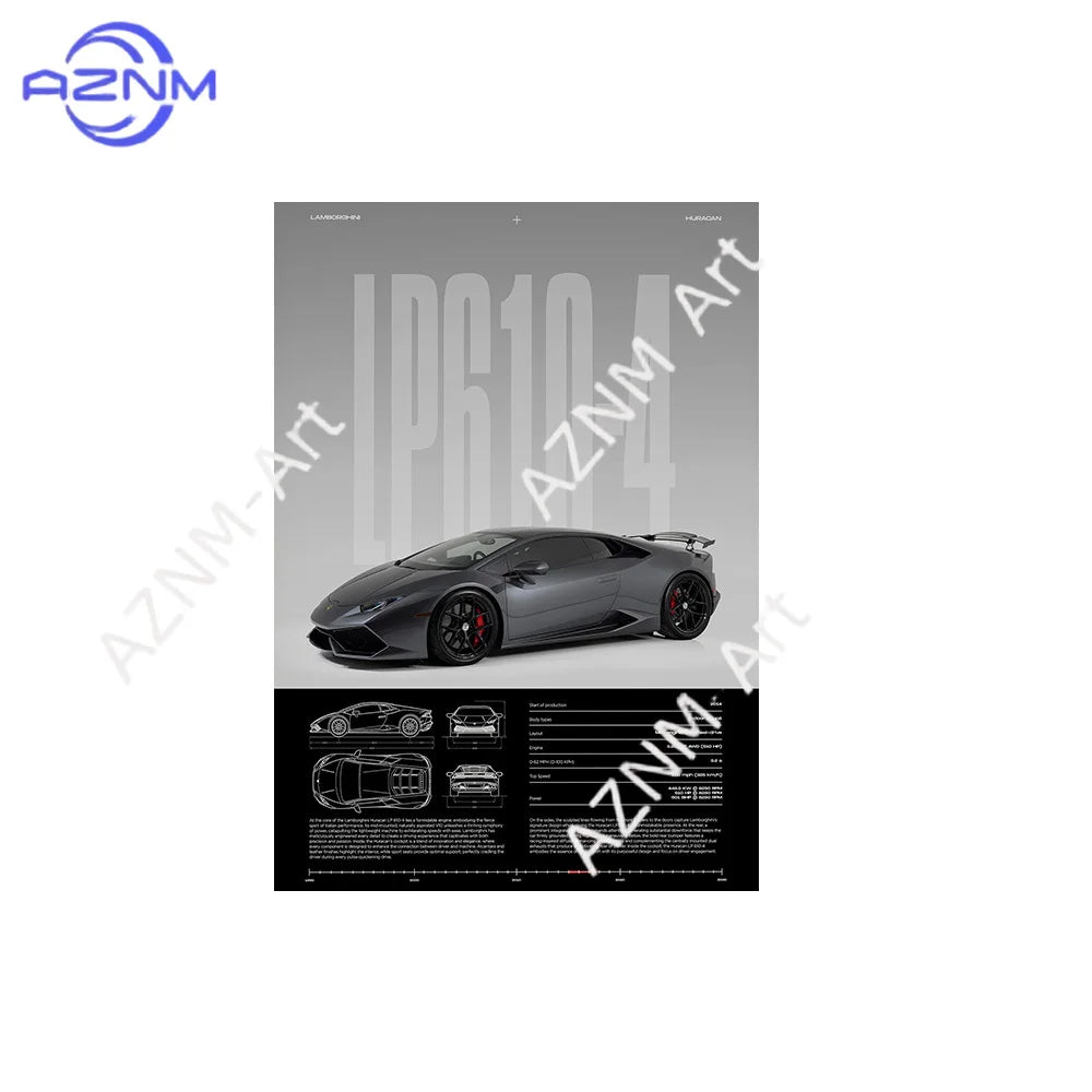 Performance Sports Cars Wall Art Poster Fashion Race Cars Canvas Painting Famous Cars Canvas Art Prints Cars Decorative Pictures