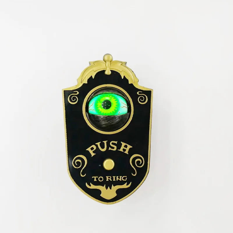 Halloween Tricky Props Eyeballs Doorbell Haunted House Decoration Scary Doorbell Eye Scene Decoration Pendant