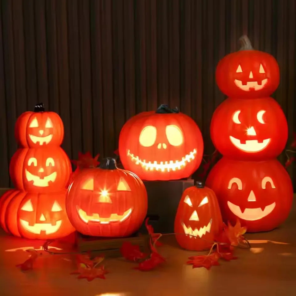 1Pc Decorative Pumpkin Halloween Props Lantern Decor Pumpkin Decoration Pumpkin Light Outdoor Halloween Decoration