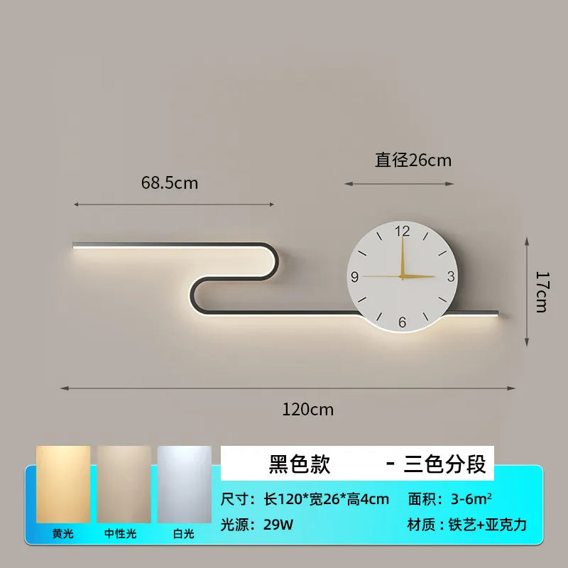 Silent Large Wall Clocks Led Living Room Art Creative Wall Clocks House Movement Horloge Murale Home Decoration Accessories
