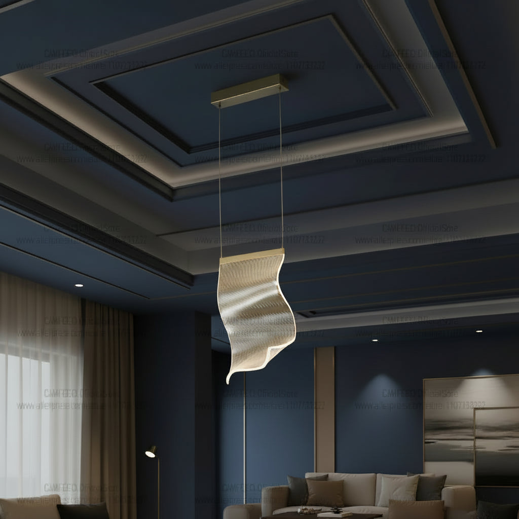 Light Guide LED Modern Chandelier Living Room Decor Lighting Duplex Rotating Stairs Pendant Lamp Dining Room Hanging Lights