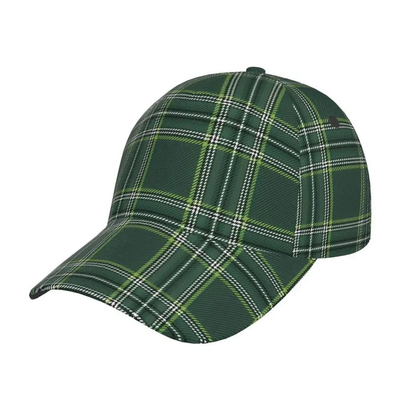 Custom GTI Tartan Baseball Cap, Unisex Adjustable Snapback Hat, Vintage Washed Oxford Cap with Printed Pattern, Retro Sun Visor for Casual Outdoor Wear