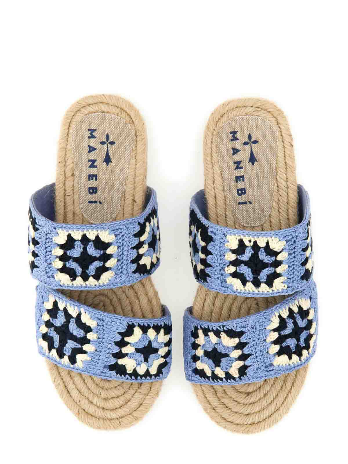 MANEBI fashion cotton holiday travel women's sandals