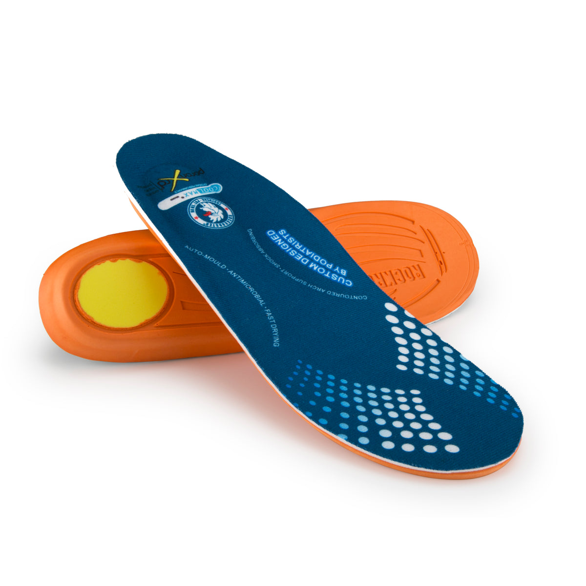 ROCKROOSTER Anti-Fatigue PU Foam Insoles – PORON & CoolMAX Men’s Shoe Inserts with Moisture-Wicking Comfort