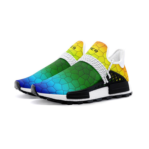 VIPER SHOES STYLE 55TR II Multi Mosaic Abstract Unisex Sneakers – Lightweight Breathable Mesh Shoes with Arch Support & EVA Sole