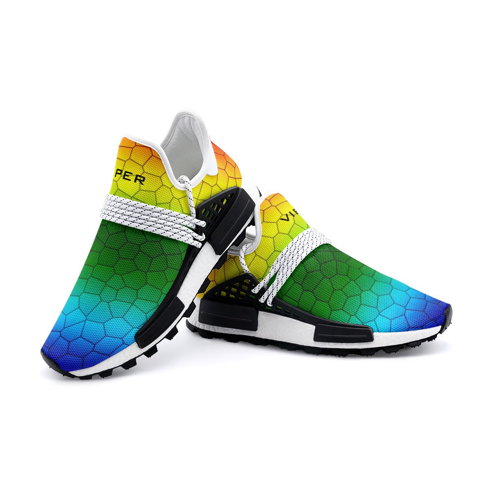 VIPER SHOES STYLE 55TR II Multi Mosaic Abstract Unisex Sneakers – Lightweight Breathable Mesh Shoes with Arch Support & EVA Sole