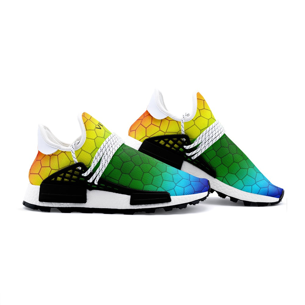 VIPER SHOES STYLE 55TR II Multi Mosaic Abstract Unisex Sneakers – Lightweight Breathable Mesh Shoes with Arch Support & EVA Sole