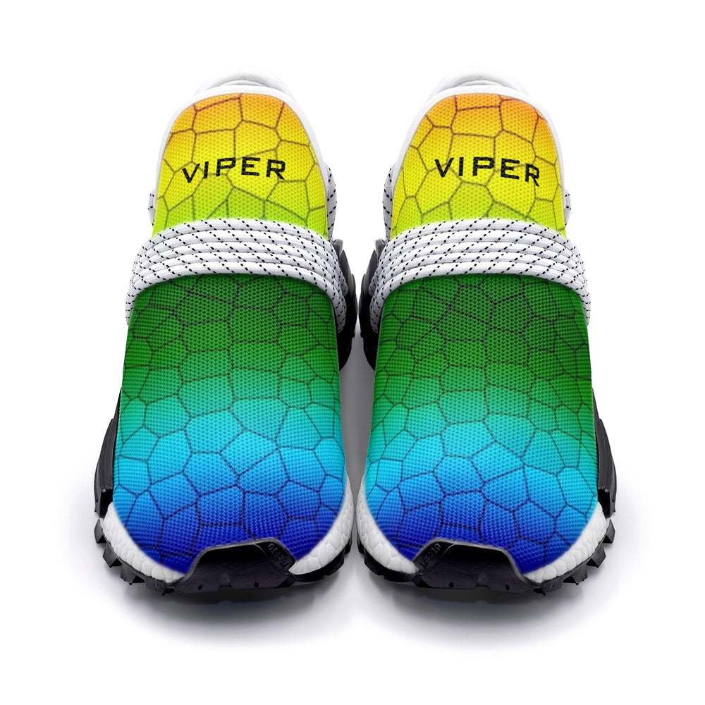 VIPER SHOES STYLE 55TR II Multi Mosaic Abstract Unisex Sneakers – Lightweight Breathable Mesh Shoes with Arch Support & EVA Sole