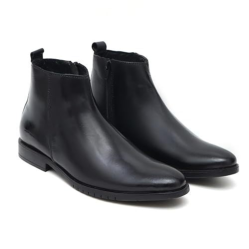 Men’s Black Chelsea Boots – Stylish Slip-On Ankle Boots with Elastic Side Panels, Cushioned Insole & Versatile Design