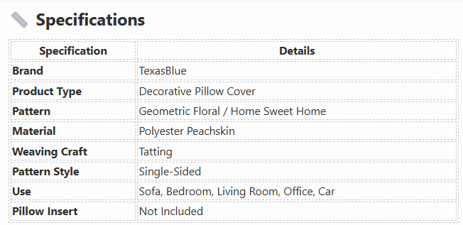 Home Sweet Home Decorative Pillow Cover, Geometric Floral Cushion Case for Sofa, Bedroom, Living Room, Office & Car Decor