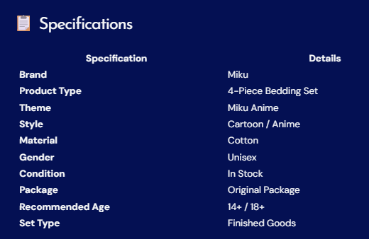 Miku Anime Bedding Set – 4-Piece Cartoon Duvet Cover, Bed Sheet & Pillowcase Set, Cute Japanese-Inspired Bedding for Bedroom & Dorm