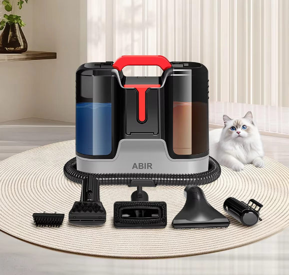 ABIR G80 Handheld Carpet & Upholstery Cleaner – 15,000Pa Wet & Dry Vacuum for Sofa, Carpet, Car & Pet Cleaning